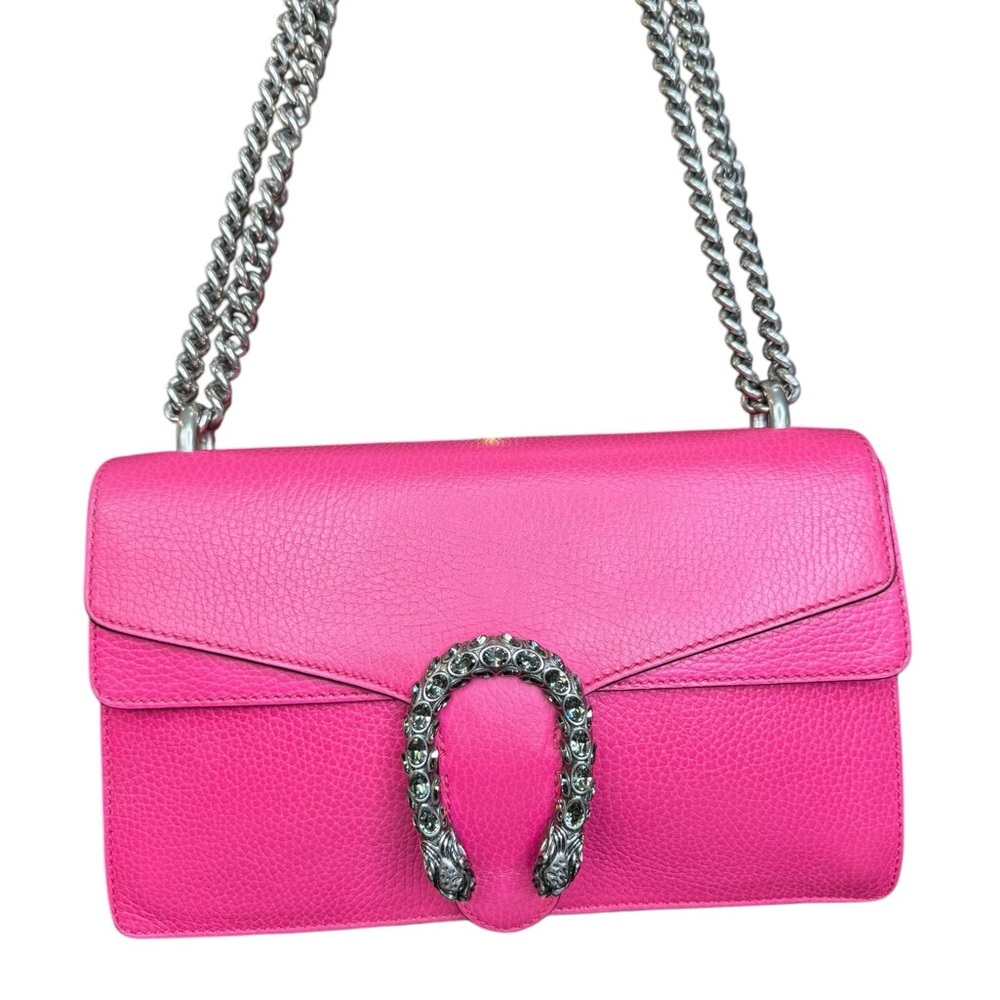 Gucci Pink Leather Chain Shoulder Bag Limited - Picture 4 of 5